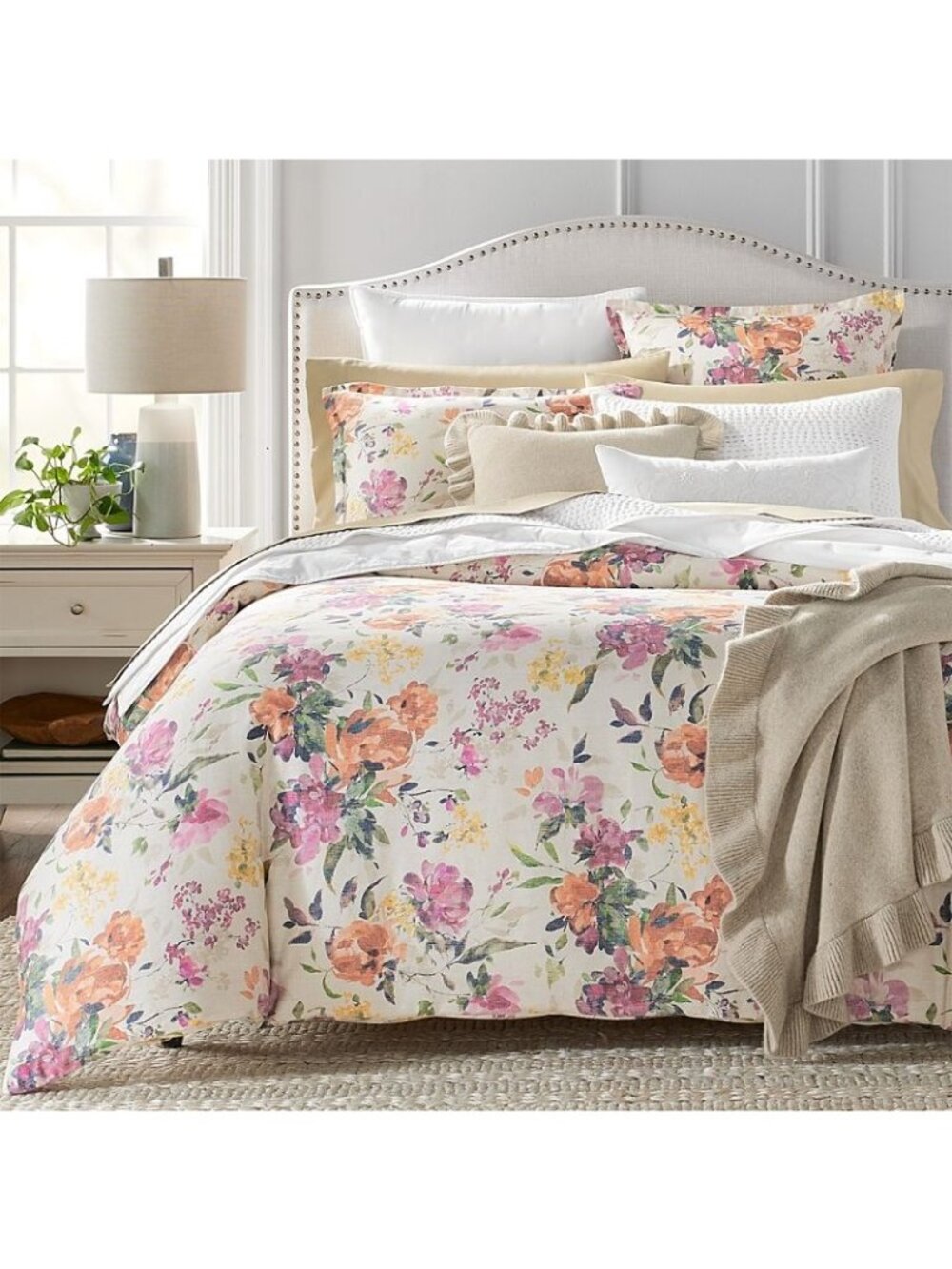 NWT Sky Harper Autumnal Floral Duvet Cover Set Multi King Size 106x96 3pcs avail